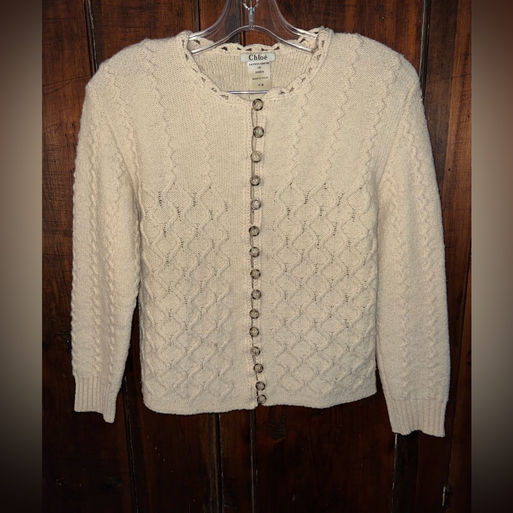 Chloe Wool Cardigan Sweater